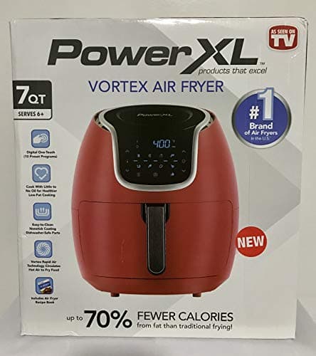 POWERXL Vortex RED 7 QT PROGRAMMABLE Digital AIR Fryer Discontinued