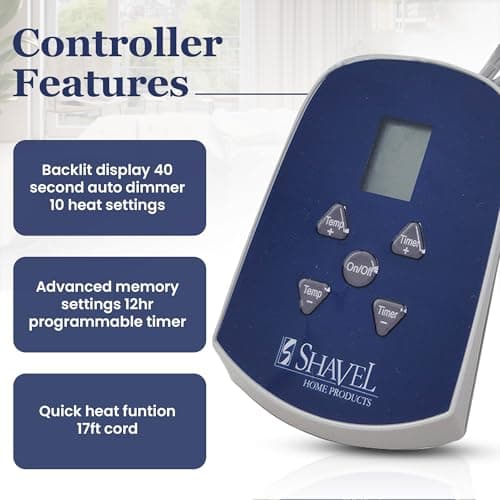 Thermee Micro Flannel Heated Blanket With Sherpa Back - Full Size, 10-Setting Electric, Programmable, Ultra-Soft, Fast Heating Thermal Throw - Cat Medley 8