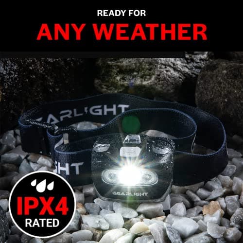 LED Headlamp 2-pack Battery Powered (AAA) (Batteries Not Included) | Head Lamp for Running Hunting Camping Fishing Hiking with Red Light and Adjustable Headband - Bright Forehead Headlamp 7 Modes 8
