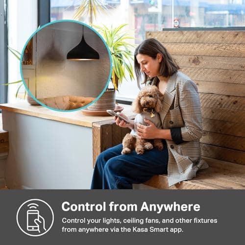 Kasa Smart Kasa Matter Smart Dimmer Switch: Voice Control w/Siri, Alexa & Google Assistant,UL Certified, Timer & Schedule, Easy Guided Install,Neutral Wire Required, Single Pole, 2.4GHz Wi-Fi, 3-Pack 6