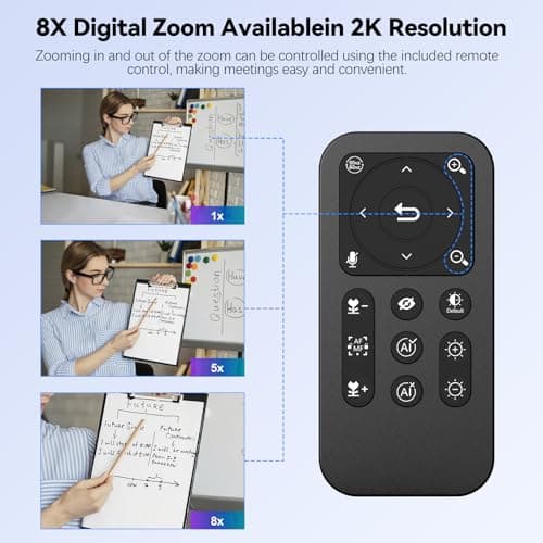 Galyimage 2K Webcam for pc with AI,Web Camera/8X Digital Zoom Computer Camera with USB 3.0/HDR/Dual Noise-Cancelling Mics，Zoom/Teams/Skype/Facetime/Meeting 6
