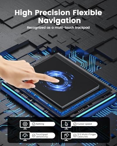 seenda Trackpad, Upgrade Smooth Glass Surface with Multi-Touch, Aluminum Slim USB Wired Win/Mac Touchpad with High Precision Navigation for Windows 10/11 Computer and iMac, MacBook Air/Pro 6