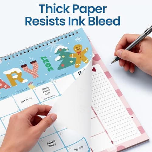 SUNEE Calendar 2024-2025- 18 Months Wall Calendar Oct. 2024 - Mar. 2026, 14.5"x11.5" Big Grid Hanging Calendar with Note for Organizing & Planning, Cute 5