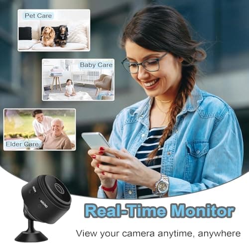 NOBEYSTON Hidden Spy Camera for Home Use, Mini Security Wireless WiFi Camera, HD 1080P Outdoor/Indoor Night Vision Cam for Baby, Pets, Compatible with Smartphone, Tablets (4 PCS) 7