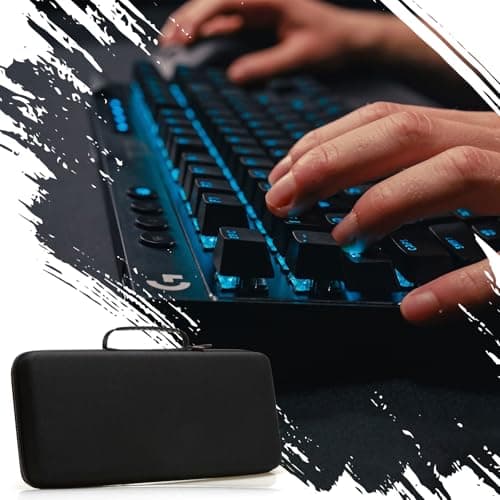 XANAD Hard Case for Logitech G915 TKL, G PRO Keyboard, G PRO X TKL 80% 87 Key Computer Keyboard - Black 6