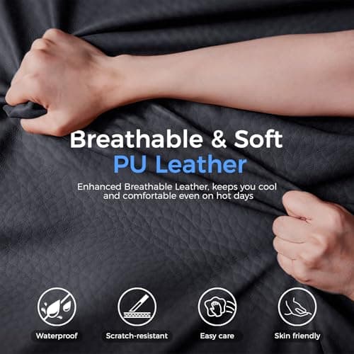 GTRACING Big and Tall Gaming Chair 400lbs Heavy Duty Office Chair with Foot Rest & Ergonomic Pocket Spring Lumbar Support, High Back 3D Saddle Shaped Cushion for Back Pain Relief, Matte-Black 8