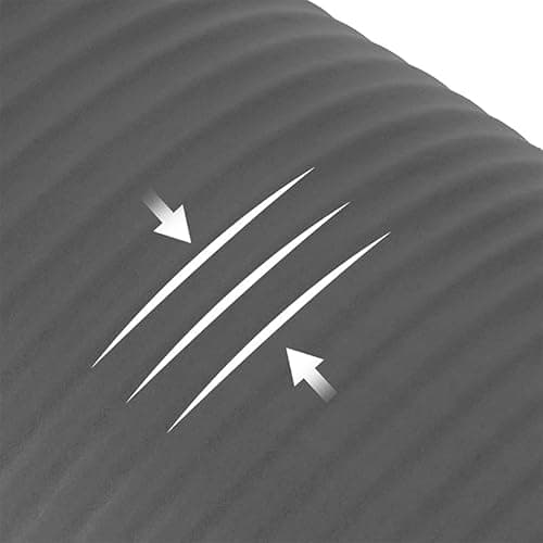 Fitvids 1/2-Inch Extra Thick High Density Anti-Tear Exercise Yoga Mat with Carrying Strap, Gray 5