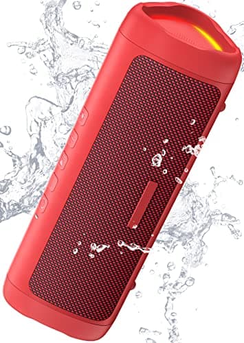 BolaButty Bluetooth Speaker with HD Sound, Portable Wireless, IPX5 Waterproof, Up to 20H Playtime, TWS Pairing, BT5.3, for Home/Party/Outdoor/Beach, Electronic Gadgets, Birthday Gift (Red)