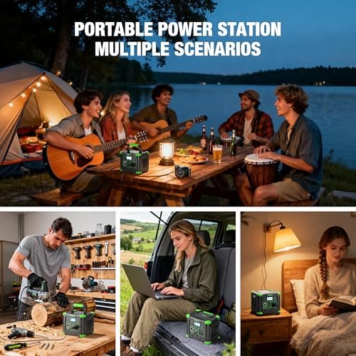 GRECELL 240W Portable Power Station LiFePO4 Battery, 154Wh Dual Way 100W USB-C PD, Portable Power Bank with Integrated Stand, Solar Generator for Outdoors, Camping, Travel (Wall Charger Not Included) 7