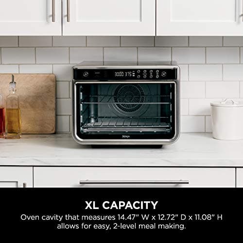 Ninja Air Fryer & Toaster Oven | Foodi Series, XL Pro Air Oven Kitchen Countertop Convection | 10-in-1 Functions | Fits a 5-lb Chicken & Sheet Pan of Vegetables | 1800 Watts | Stainless Steel | DT201 10