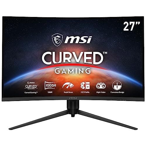 msi G271CP, 27" Gaming Monitor, 1920 x 1080 (FHD), VA, 165Hz, FreeSync Premium, HDMI, Displayport, Tilt, Swivel, Height Adjustable,Pivot