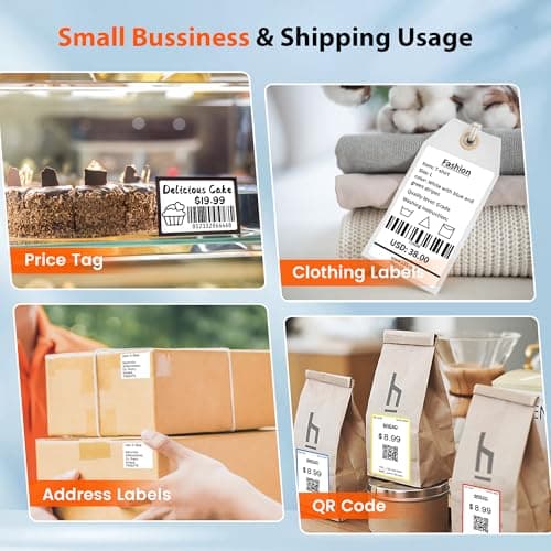 Phomemo M120 Bluetooth Label Maker - Portable Thermal Barcode Printer with App, 2" Wide Labels, Wireless Sticker Printer for Small Business,Home Office,QR Codes,Address Labels - iOS/Android Compatible 7