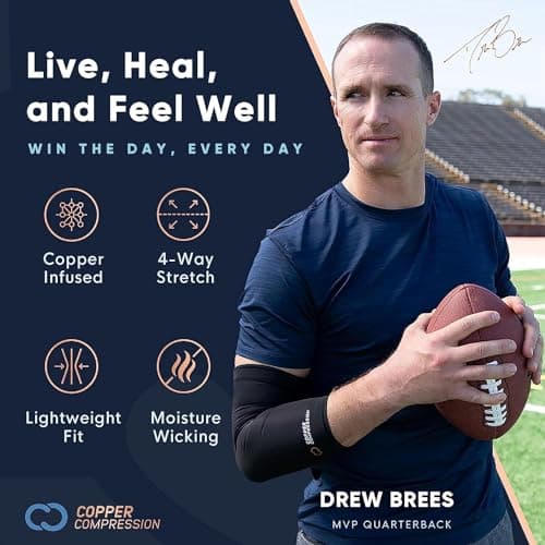 Copper Compression Arch Support Sleeves. Targeted Compression for Plantar Fasciitis Symptoms, Pain, Flat Feet & High Arches. Breathable Support for Men & Women - Black 8