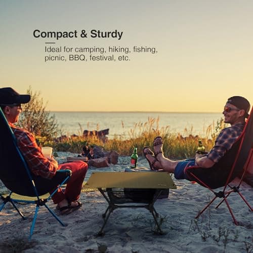 ONETIGRIS Dipper Camping Table, Lightweight Portable Folding Table with Mesh Storage Net, High/Low Options, Ideal for Camping, Hiking, Tailgating, Beach, Picnic, Travel, Backyard 9