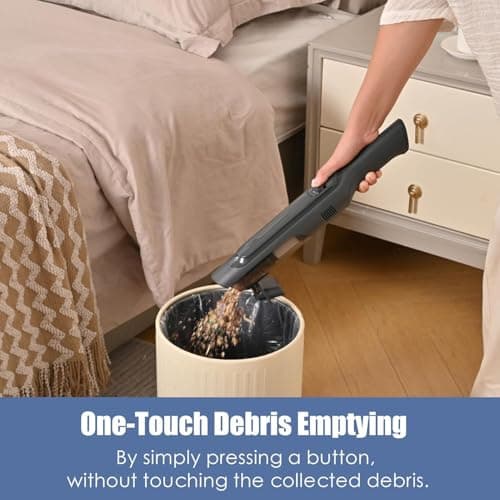 PROMOMO Handheld Vacuum Cordless, Super Lightweight 1.4lb with Powerful Suction, Charging Dock, Single Touch Empty and Detachable Dust Cup, Portable Mini Car Vac for Home Pet Car 5