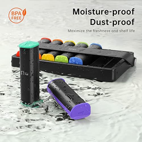 Weekly Pill Organizer 2 Times a Day, KOVIUU Large Travel Pill Box 7 Day, Am Pm Twice Daily Pill Case with Rotatable Handle, Week Pill Holder Container for Vitamin Medicine Supplement Fish Oil, Black 5