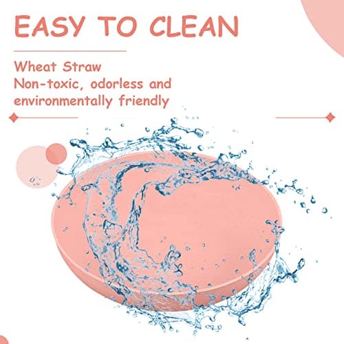 6-Pieces Whisker Fatigue Cat Bowl - 5.5 Inch Shallow Cat Food Dish Wide Cats Wet Feeding Bowls, PET Plate for Kittens and Short Legged Cats (Type-A Normal Bowls) 6