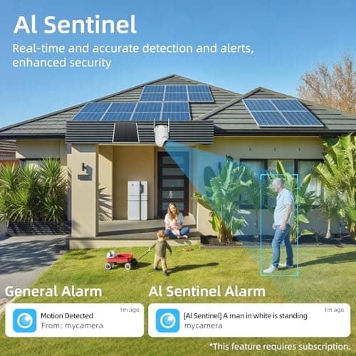 Apone 4G LTE Cellular Security Camera, No WiFi Solar Powered Security Camera, Auto Tracking, Color Night Vision, Motion Detection, 2 Way Audio, Built in SIM Card, Support Verizon/AT&T/T-Mobile 6