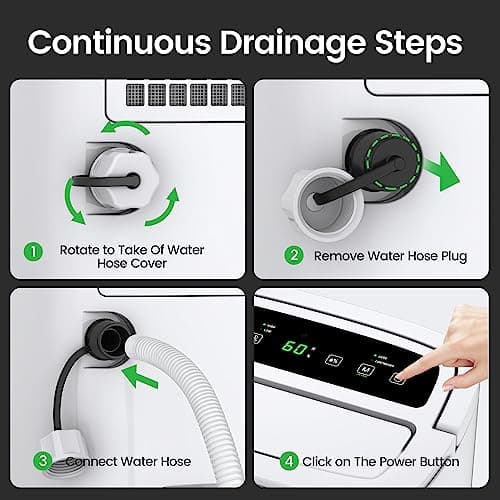 Waykar Max 80 Pint/D(Standard 62Pint/D) Energy Star Home Dehumidifier for Spaces up to 5,000 Sq. Ft, Ideal for Basement, Bathroom and Large Room with Drain Hose, Portable, Auto Defrost and Self-Drying 9