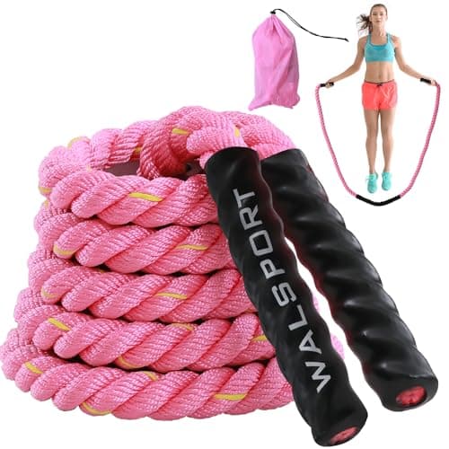 Weighted Jump Rope for Fitness – Heavy Skipping Rope for Women & Adults, Ideal for Home Gym Workouts, Strength Training, Weight Loss, and Boxing (Pink 1.5 lb)