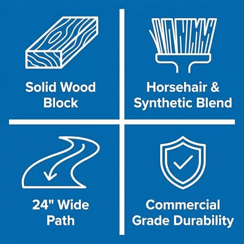 SPARTA Flo-Pac Horsehair Floor Sweep, Floor Brush for Cleaning, 24 Inches, Black 7