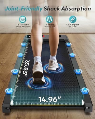 WELLFIT Incline Walking Pad Treadmill - Under Desk Treadmills with 3% 6% 10% Incline, 29lbs Lightweight 265lbs Capacity Smart Portable Treadmill for Home Small, Works with KINOMAP Apple Health 6