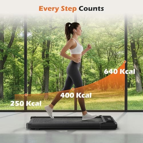 Sweetcrispy Compact Armless Treadmill for Small Spaces, Quiet Under-Desk Walking Pad, Slim & Portable Design for Home Office Workouts, Ideal for Apartments and Work-from-Home Fitness, Bright Black 5