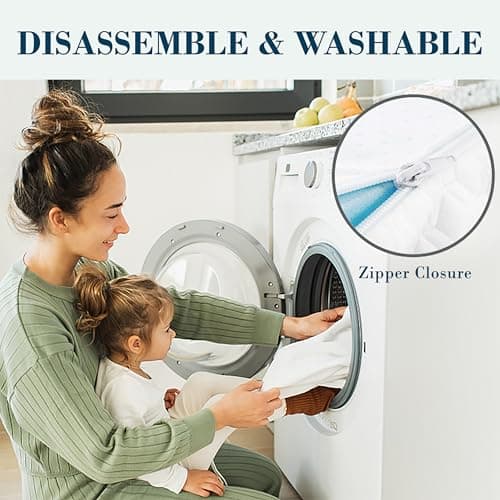 3 Inch Queen Size Memory Foam Mattress Topper, Cooling Gel Bed Topper with Removable Cover, Soft & Pain Relief & Breathable, CertiPUR-US & Oeko-Tex Certified 5