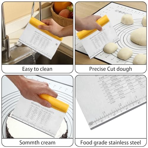 Unokit Rolling pin 3-Piece Set, 17.5" Rolling Pin with Adjustable Thickness Rings, Wooden Dough Roller, Rolling Pins for Baking Pizza, Pasta, Bread - Baking Essentials 5