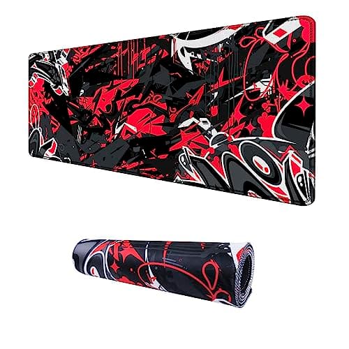Viorichve XXL Mouse Pad Extended Gaming Mouse Pad Large Desk Mat 31.06" x 11.8" Keyboard Laptop Computer Red Mousepad for Home Office Gaming Work
