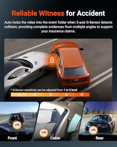 Vantrue N4S 3 Channel Front Inside Rear Dash Cam, 2.7K+1440P+1440P WiFi Dash Camera w/PlatePix™, STARVIS 2 x HDR x IR Night Vision, Voice Control, GPS, 24/7 Parking Mode, Support 1TB Max 7