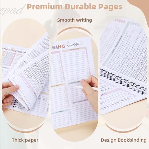 PGJ ADHD Cleaning Planner for Adults – Undated Daily, Weekly & Monthly Cleaning Schedule & Checklist – Household Chores Organizer Notebook for Home Management, Routine Tracking Family Cleaning Tasks 5