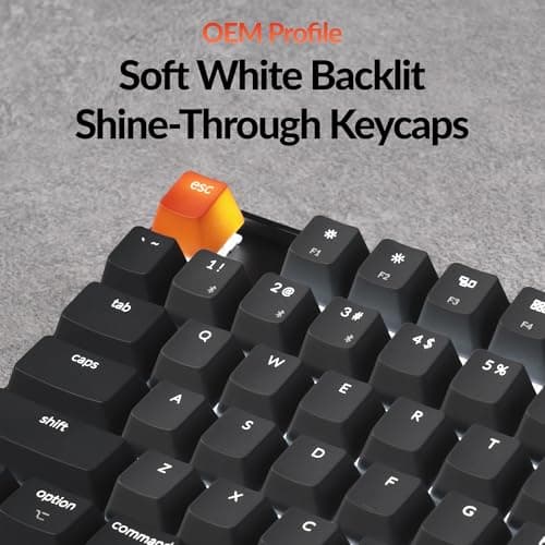 Keychron K8 Wireless Mechanical Keyboard – Silent Red Switch for Quiet Office and Gaming, TKL 87 Keys, Soft White LED Backlight, Bluetooth & USB-C Wired Connectivity, Compatible with Mac and Windows 5