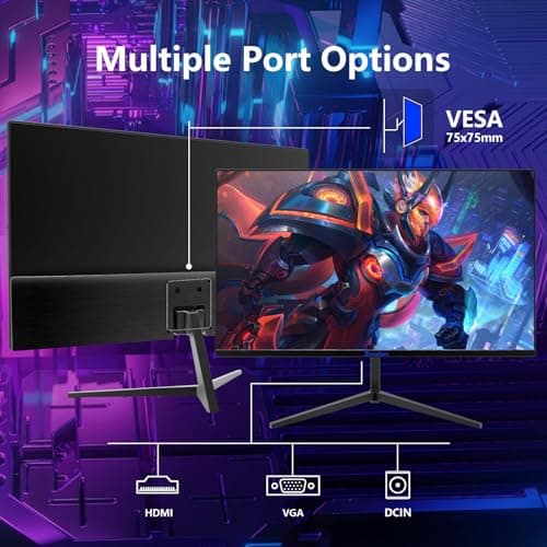 Sealan 24 inch Computer Gaming Monitor Built-in Speakers 100Hz Refresh Rate 16:9 Aspect Ratio Ergonomic Tilt & VESA Compatible - Home Office Sync FHD 1920x1080p Visual Experience for Work & Play 8