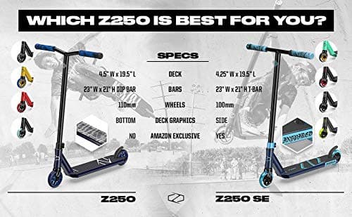 Fuzion Z250 SE Pro Scooters - Trick Scooter - Intermediate and Beginner Stunt Scooters for Kids 8 Years and Up, Teens and Adults – Durable Freestyle Kick Scooter for Boys and Girls (Red/Black) 6