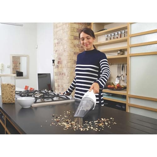 BLACK+DECKER Cordless Lithium Handheld Power Vacuum with Wall Mount Base and Charger, White (HNV220BCZ10FF) 7