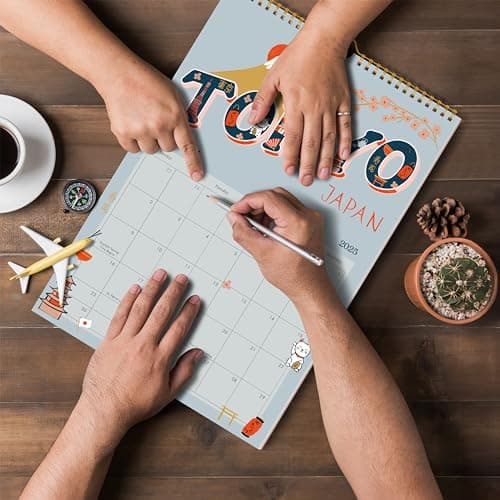 Aesthetic 2024-2025 Wall Calendar - Runs from June 2024 Until December 2025 - Twelve Beautiful Designs Inspired by Each City's Unique Charm - The Perfect Calendar Planner for Easy Organizing 7