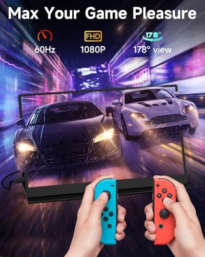 AYY 15.6" Portable Monitor 1080P FHD IPS Screen Extender with USB-C & HDMI for Laptop, PC, Mac, Phone, PS4, Xbox, Switch, VESA Mount, Dual Speakers, Headphone Jack-Black (1080P 60HZ Black) 6