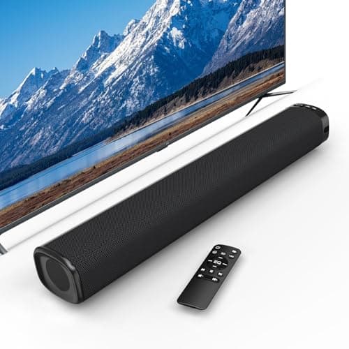 Jierben Sound Bar, Surround Sound System for TV –Sound Bar for TV, 120W Sound Bar for Smart TV, 3D Home Theater Audio with HD ARC/Bluetooth/Optical, Perfect for Movies, Music,Parties