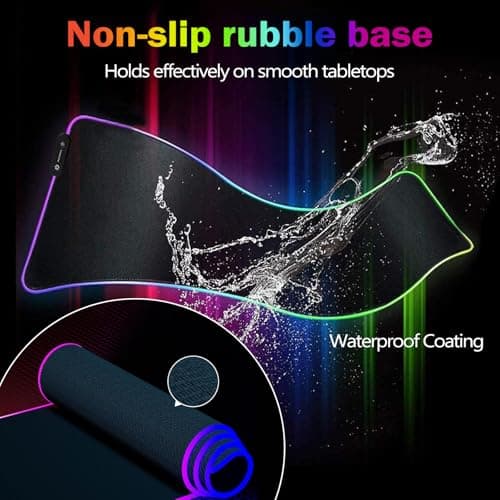 Custom Gaming Mouse Pad with Photo Personalized RGB Mouse Pad Large/XXL/XL Mouse Mat with 12 Lighting Modes for Keyboard PC Laptop Computer Office Waterproof(600x350x3mm/23.6x13.8 inches) 5
