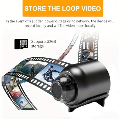 senri Wireless Camera Hidden Cameras, Mini Nanny Cam Smart Home, Small Indoor Outdoor Camera with Remote View, Compatible with Android and iOS, Baby, Pet Monitor, Car Guard(Video Only) 5