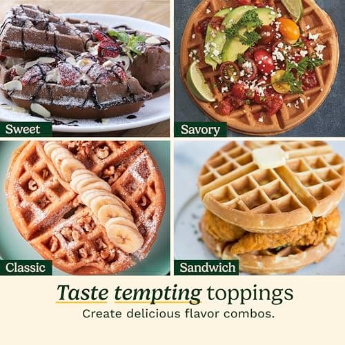 Cuisinart Double Flip Belgian Waffle Maker, WAF-F40NAS, Stainless Steel, Grey and Black 6