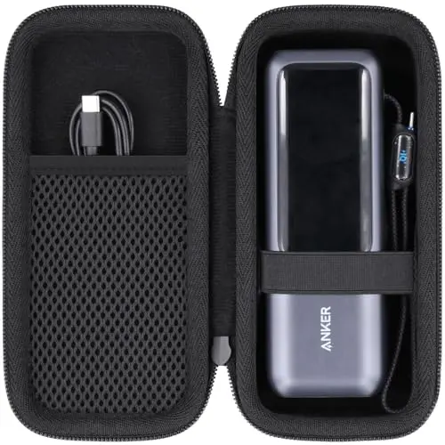 co2CREA for Anker 25,000mAh Laptop Power Bank, Hard Travel Case Compatible with Anker Zolo A1695 Power Bank 25K 165W, Case Only (Black Case)