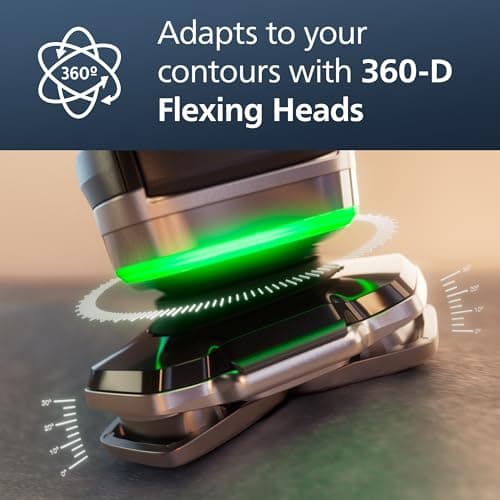 Philips Norelco Shaver Series 9000, Wet and Dry Electric Shaver, with Lift & Cut Shaving System and SenseIQ Technology, Pop-up Trimmer, Cleaning Pod, Charging Stand and Travel Case, Model S9987/85 6