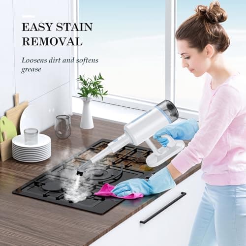 Steam Mop with Detachable Handheld Steamer Suitable for Hardwood, Tile, Laminate and All Floors, Powerful Steam Cleaner with Multipurpose Attachments Perfect for Other Home Cleaning 5