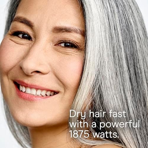 Conair Travel Hair Dryer with Dual Voltage, 1875W Compact Blow Dryer with Folding Handle, Gray 9