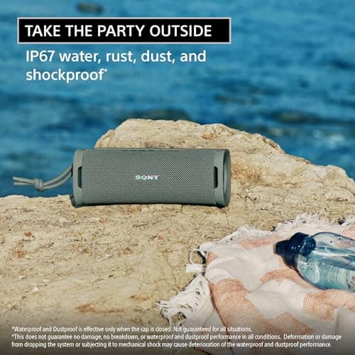 Sony ULT Field 1 Waterproof Portable Bluetooth Speaker, Enhanced Bass, 12h Battery, IP67 Rated Dustproof Shockproof Rustproof, Detachable Strap (SRSULT10B), Black 6
