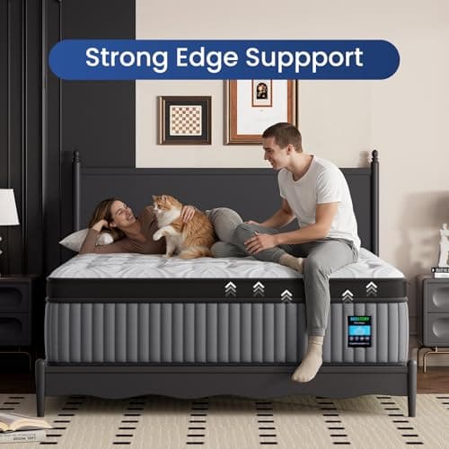 BedStory Extra Firm Queen Mattress 14 Inch, Deep Sleep Hybrid Mattresses 7-Zone Pain Relief - Extra Firm Bed in a Box - Fiberglass Free, CertiPUR-US Certified, 365-Night Trial, 10 Years Warranty 5