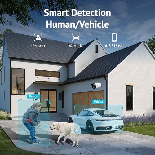 LaView 5MP Security Camera Outdoor with Color Night Vision,3K Wired Cameras for Home Security,IP65 Waterproof Camera, 24/7 Live Video,2 Way Talk,Cloud Storage/SD Slot,Compatible with Alexa(4 Pack) 6