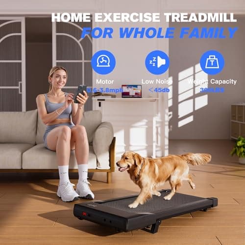 Lacuffy Walking Pad,6% Walking Pad with Incline,No-Assembly Walking pad Treadmill with APP and Remote Control,LED Display,2.5 HP Quiet Under Desk Treadmills,300 lbs Capacity 5